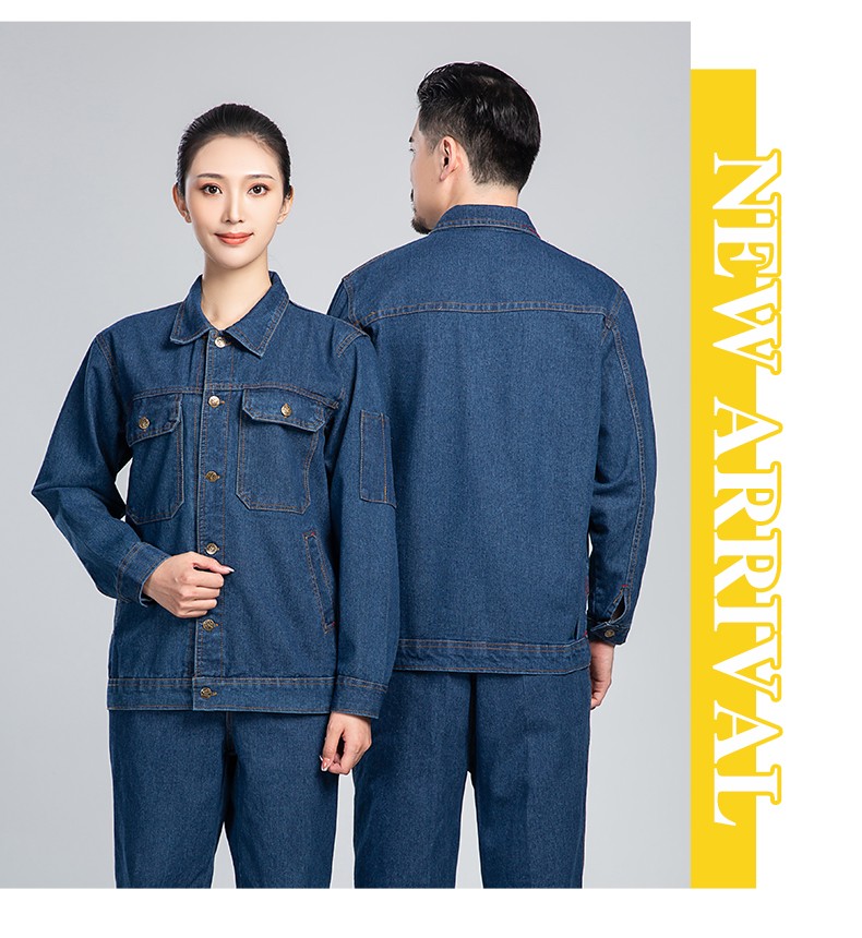 NZ011C 牛仔工作服套裝男加厚春夏防燙耐磨電焊專(zhuān)用電工焊工服勞保服定制(圖14)