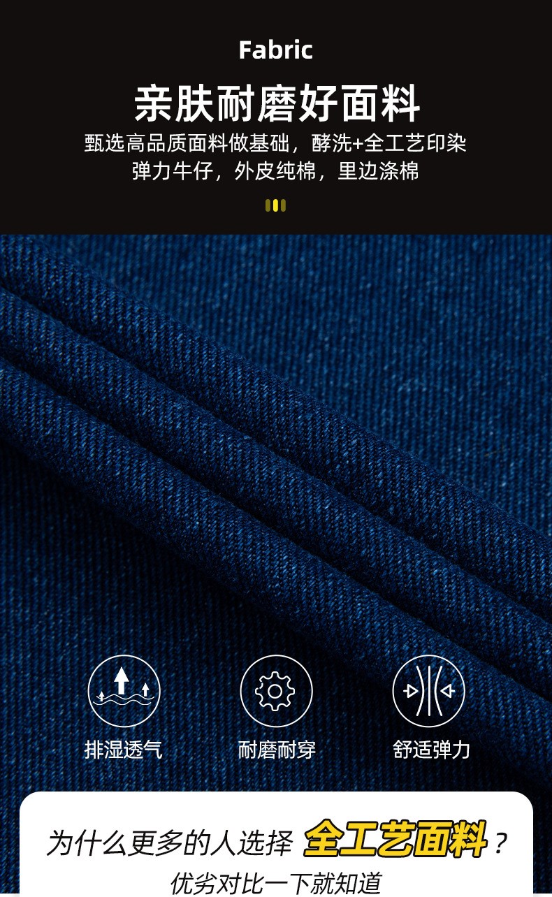 NZ2021 彈力牛仔透氣耐磨工作服套裝男電焊工機(jī)修防燙勞保服定制可印繡字(圖3)