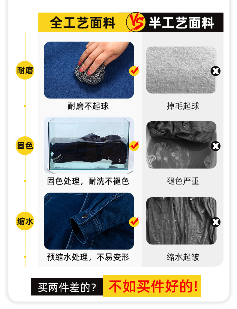 NZ2201 海源夏季牛仔工作服定制男反光長(zhǎng)袖薄款電焊工廠(chǎng)車(chē)間工裝勞保服(圖4)