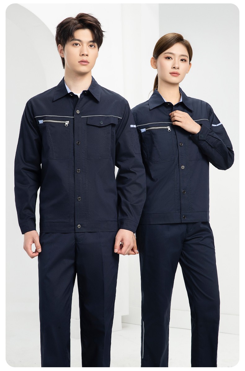 DL235X 高端夏季薄款長(zhǎng)袖工作服定制印字薄款耐磨汽修工廠電焊車間勞保服(圖18)