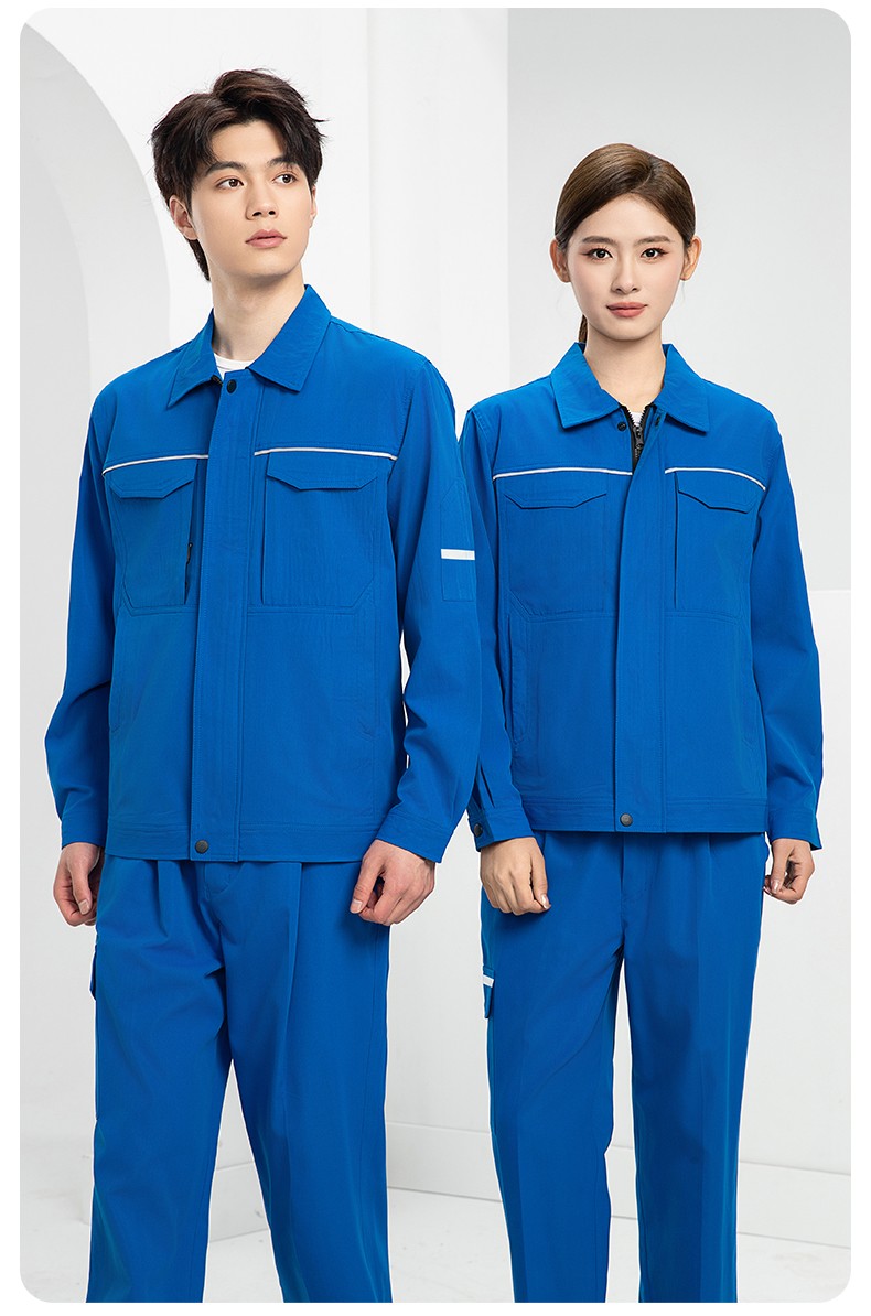 DM242X 夏季長袖工作服男套裝耐磨工廠車間廠服建筑施工勞保服汽修服定制(圖16)