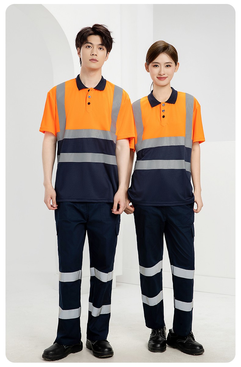 SG2119X 夏季速干長袖工服反光條薄款透氣POLO文化衫車間機修工裝(圖21)