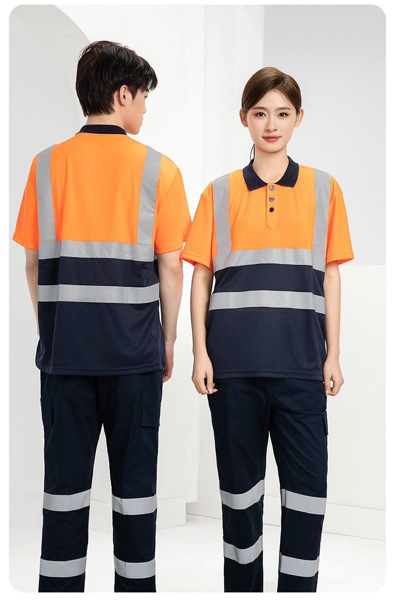 SG2119X 夏季速干長袖工服反光條薄款透氣POLO文化衫車間機修工裝(圖23)