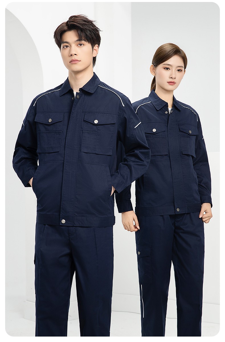 DM2315X 夏季工作服長袖透氣吸濕排汗薄款套裝勞保服建筑工程服上衣定制(圖18)