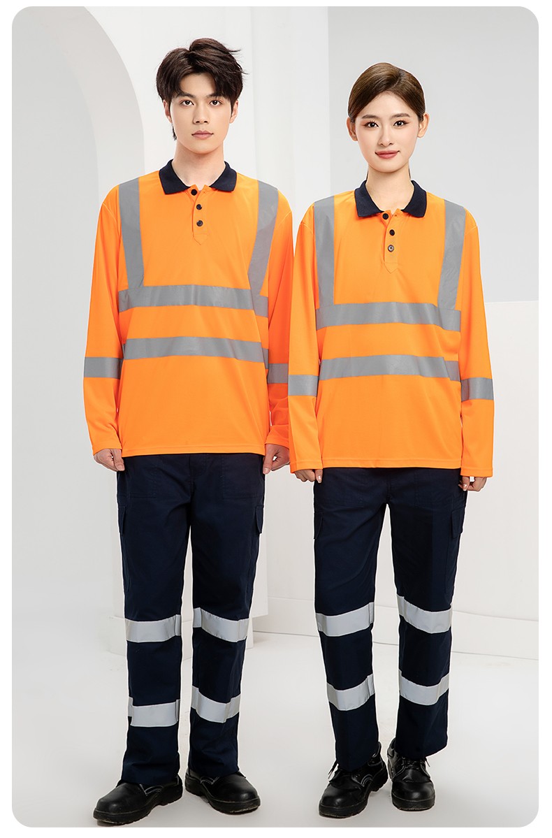 SG2120X 翻領(lǐng)速干反光polo男戶外環(huán)衛(wèi)道路施工環(huán)衛(wèi)安全建筑勞保反光工作服(圖18)
