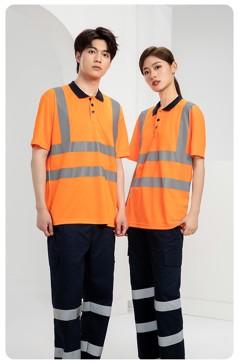SG2120X 翻領(lǐng)速干反光polo男戶外環(huán)衛(wèi)道路施工環(huán)衛(wèi)安全建筑勞保反光工作服(圖22)