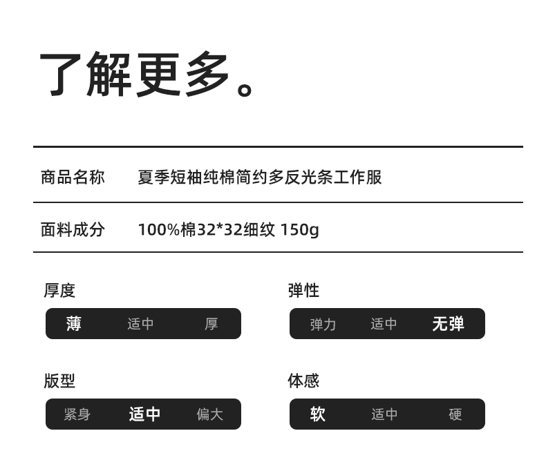 QM2091D 夏季工作服套裝男純棉長短袖薄款反光海油工程工裝機(jī)電焊工勞保服(圖8)