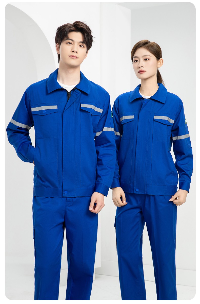 QM2091X 夏季長(zhǎng)袖薄款工作服套裝男純棉反光焊工海油工程汽修車間電焊勞保(圖22)