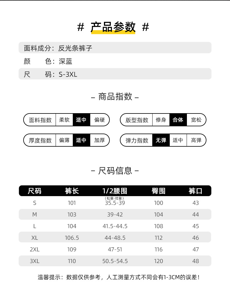 WQ2119 純棉反光條勞保工裝褲男建筑工地寬松多兜多口袋大兜工作服褲子(圖4)
