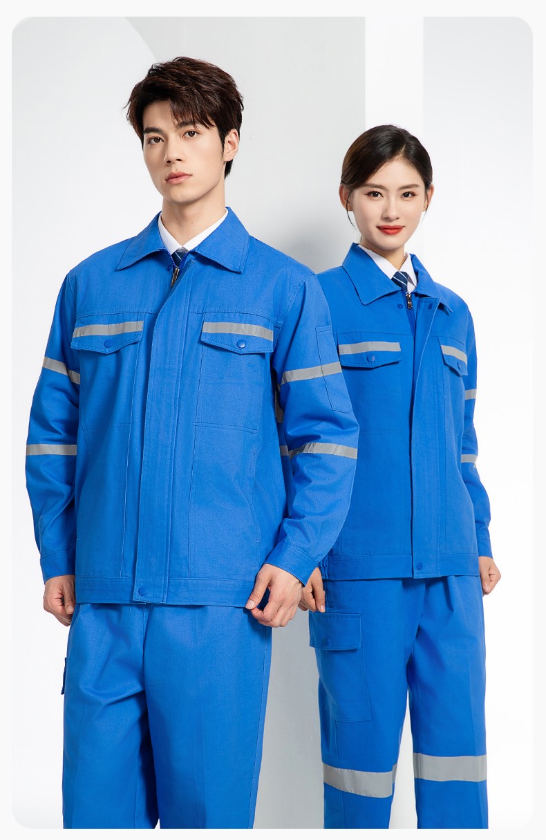 QM20137 純棉中海油勞保工作服套裝男女褲子加厚防燙耐磨耐臟電焊專用(圖13)