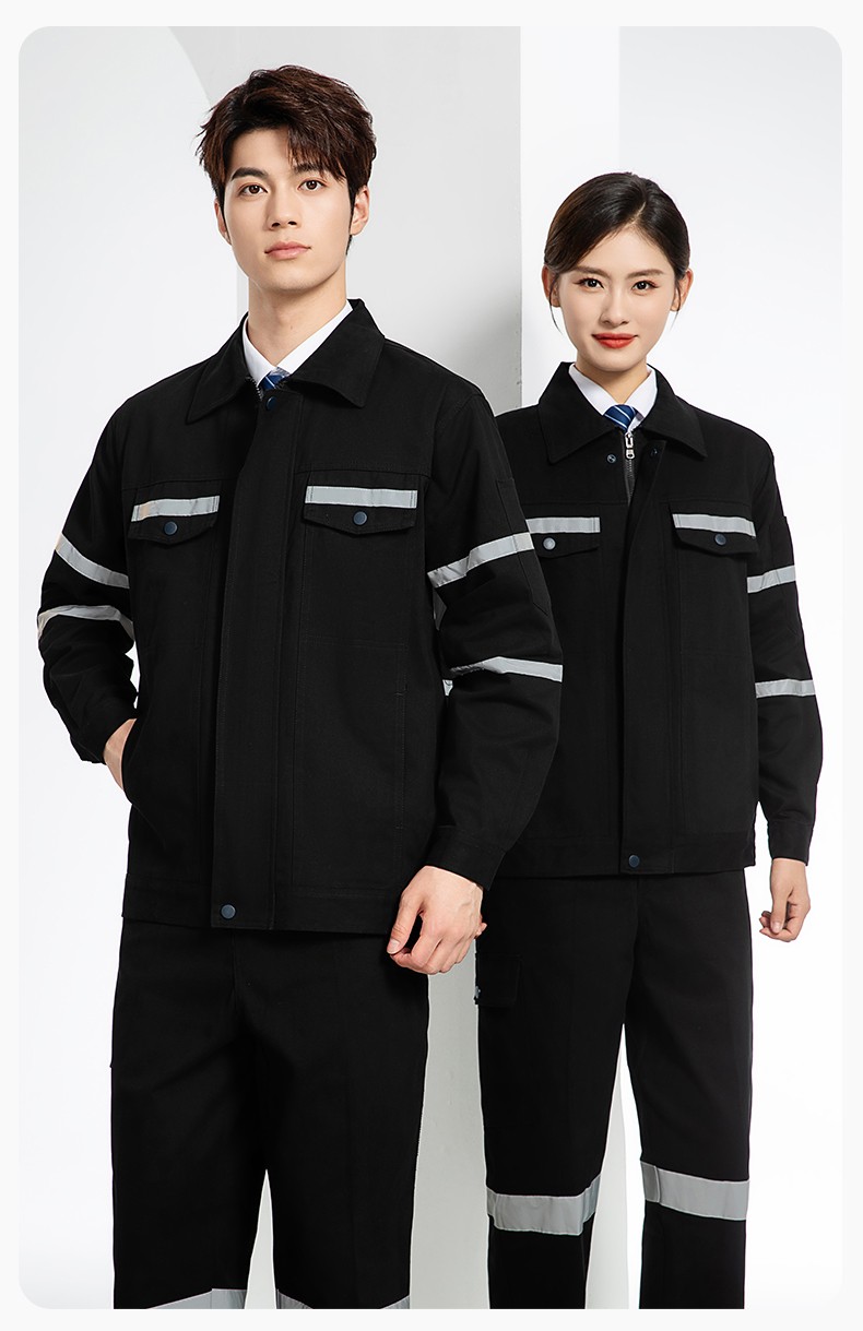 QM20137 純棉中海油勞保工作服套裝男女褲子加厚防燙耐磨耐臟電焊專用(圖14)