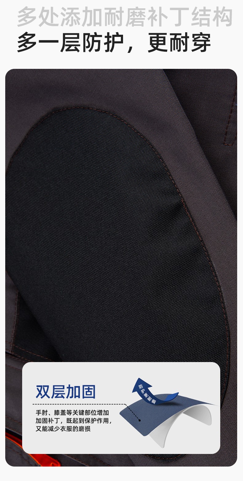 WD2118 跨境立體大兜工作服套裝定制歐美多口袋多兜工裝褲外貿(mào)出口勞保服(圖4)