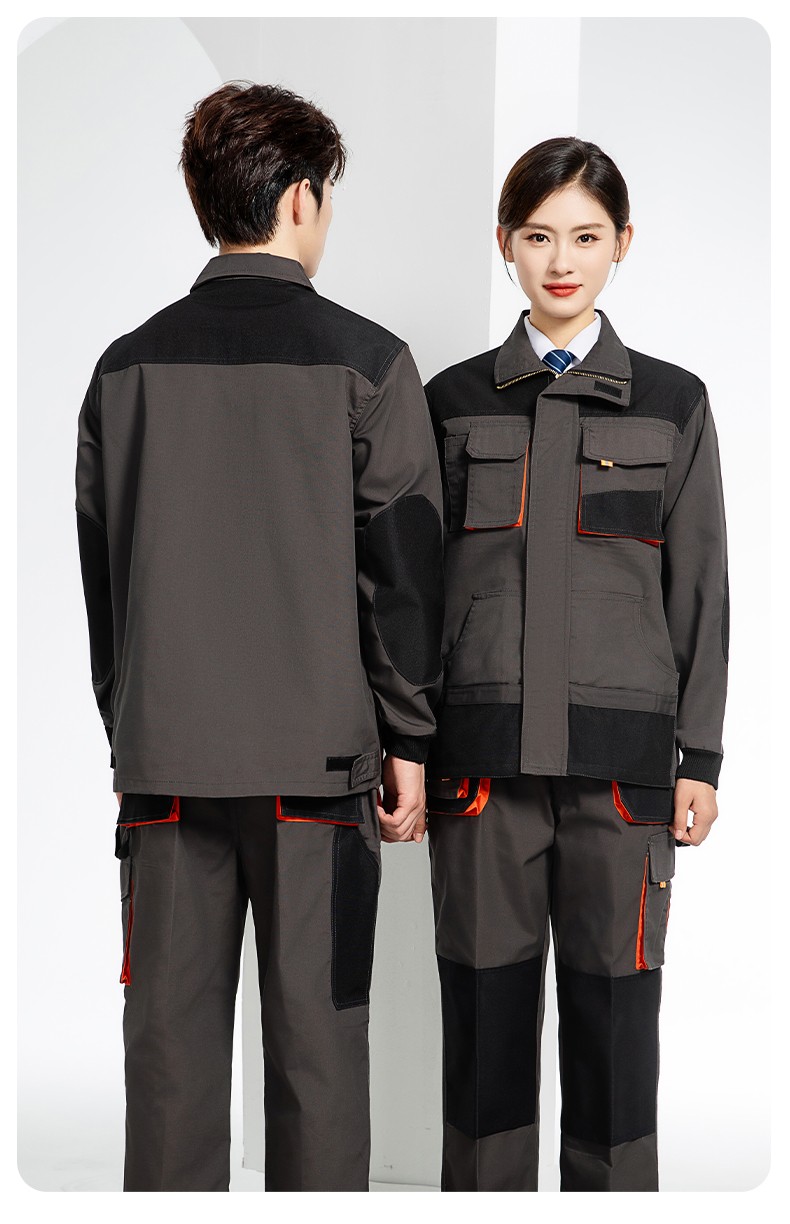 WD2118 跨境立體大兜工作服套裝定制歐美多口袋多兜工裝褲外貿(mào)出口勞保服(圖15)