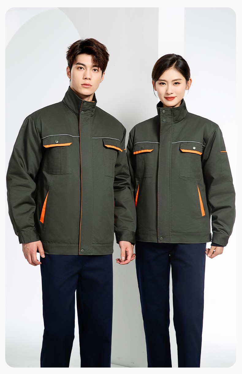 JC-102M 冬季工作服夾克棉衣定制男加絨加厚維修廠勞保服冷庫棉襖套裝防寒(圖15)