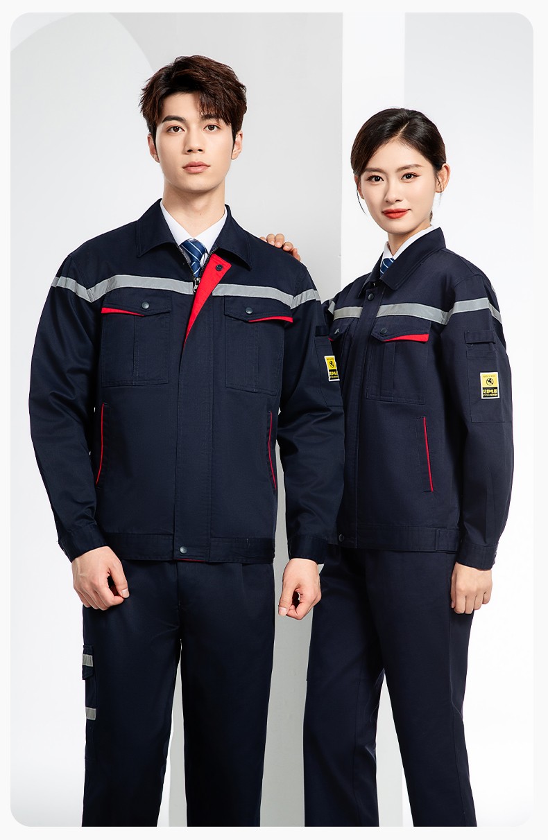 JC-S2203 春秋防靜電工作服套裝定制男耐磨工地勞動(dòng)石油石化工裝勞保服上衣(圖15)