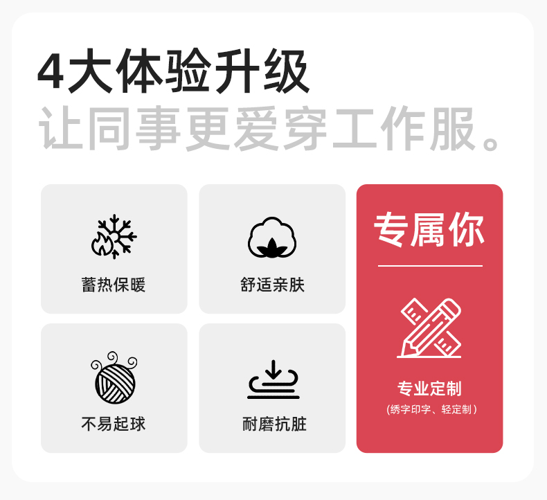 LJ-5802 冬季拼色工作服棉衣男反光條保暖加厚一體式工廠(chǎng)夾克勞保服定制(圖2)