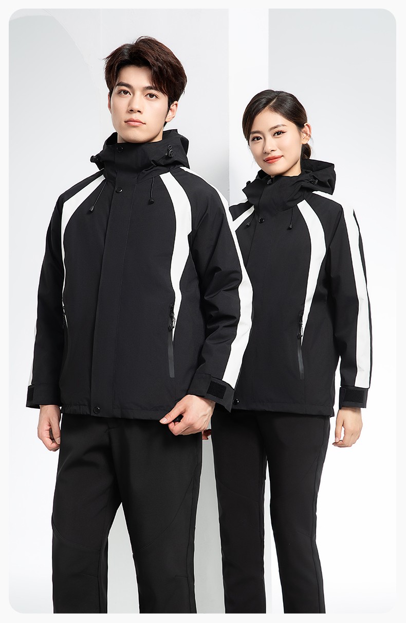 SL-9597 冬季工作服沖鋒衣加絨保暖工裝可拆卸印字定制學(xué)校公司超市外套(圖15)