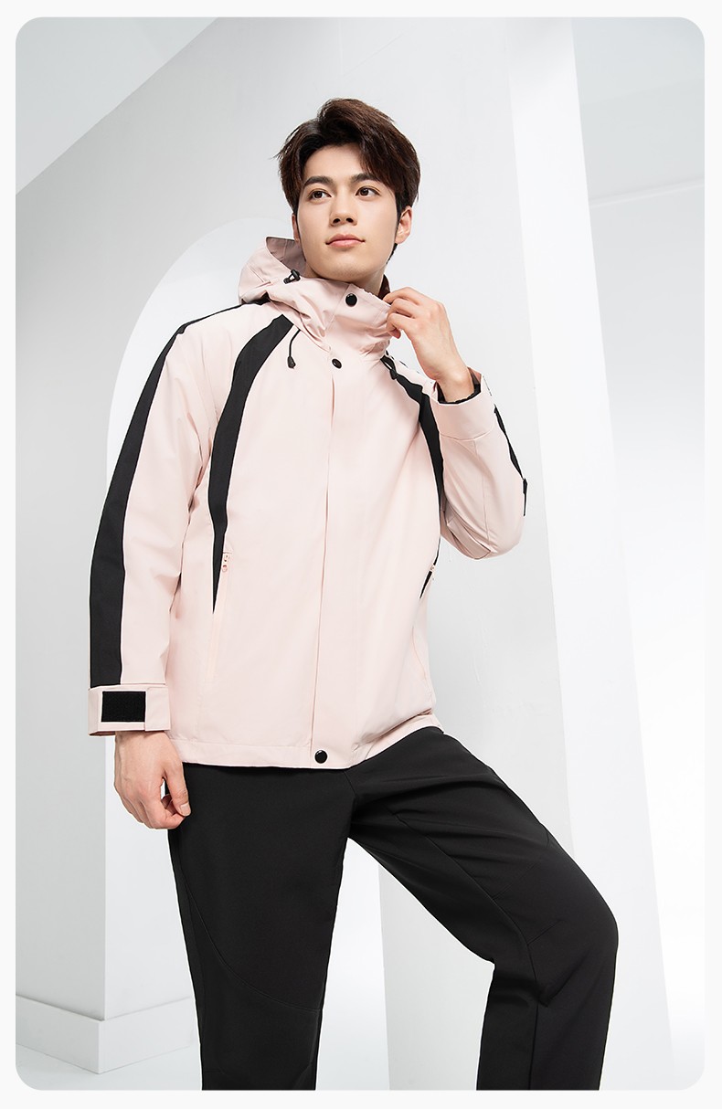 SL-9597 冬季工作服沖鋒衣加絨保暖工裝可拆卸印字定制學(xué)校公司超市外套(圖16)