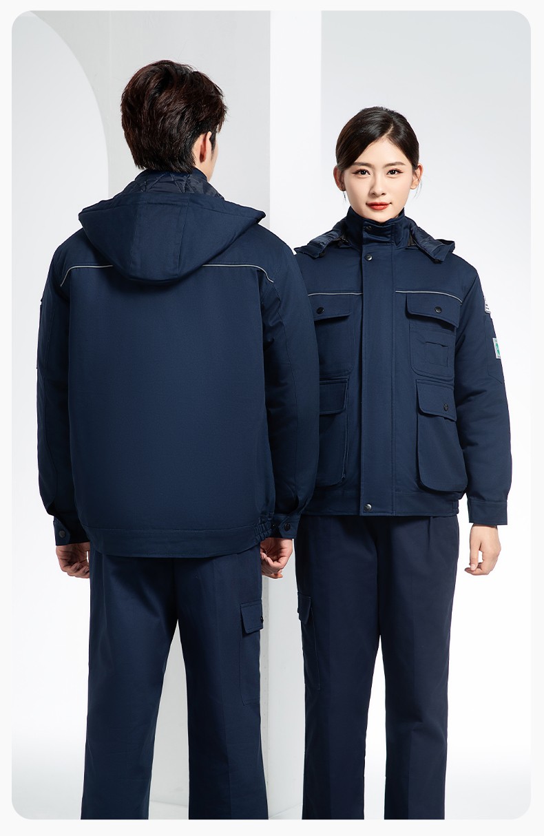 FJD8899Z 冬季純棉防靜電工作服棉服定制冷庫(kù)加厚保暖化工廠棉衣勞保服棉襖(圖19)
