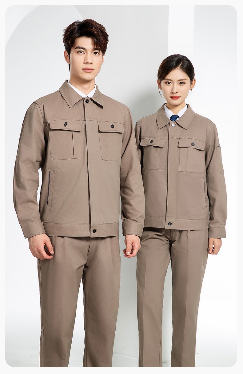 RD-8506 春秋純棉雙層帶網(wǎng)布耐磨透氣電焊工地干活工裝定制(圖12)