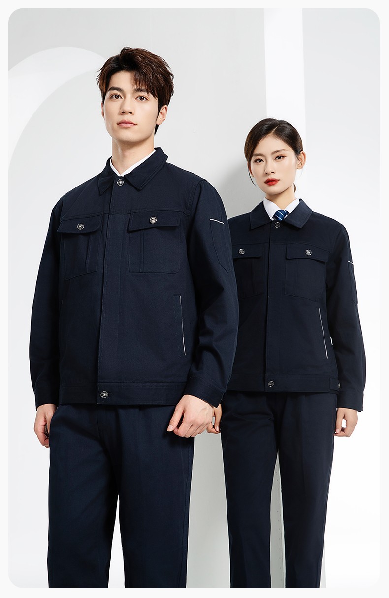 RD-8506 春秋純棉雙層帶網(wǎng)布耐磨透氣電焊工地干活工裝定制(圖14)