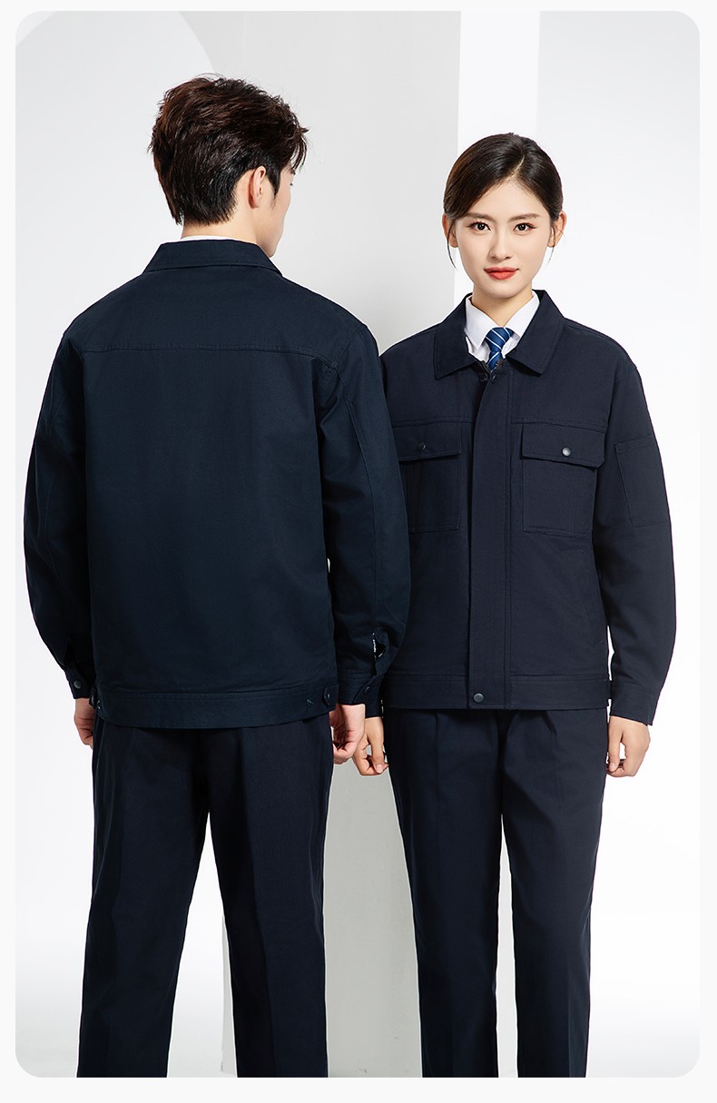 RD-8035 海源秋冬工作服定制男加厚純棉耐磨汽修服工廠車間電焊雙層勞保服(圖19)