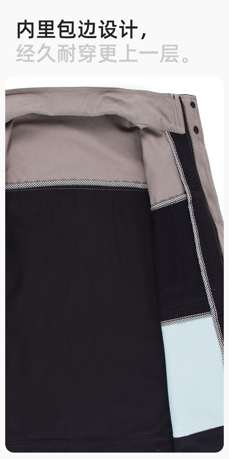 QM20129 純棉工作服套裝定制加厚耐磨長袖勞保服汽修裝修工地電焊工裝(圖4)