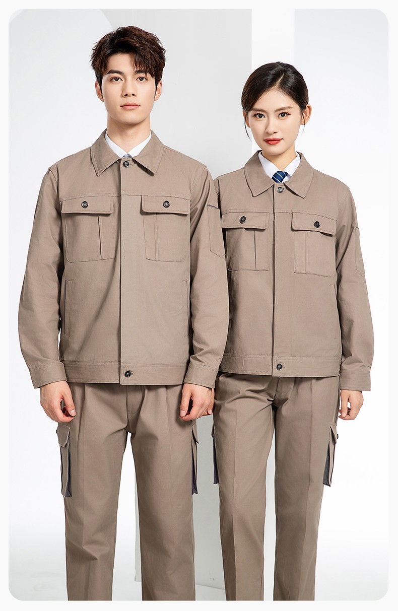 RD-506 春秋純棉電焊工作服套裝男印字長(zhǎng)袖工裝耐磨車間全棉勞保服(圖12)