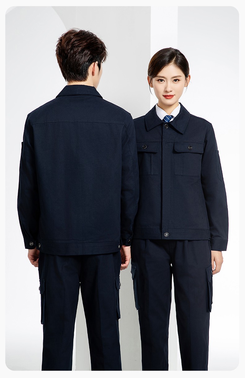 RD-506 春秋純棉電焊工作服套裝男印字長(zhǎng)袖工裝耐磨車間全棉勞保服(圖15)