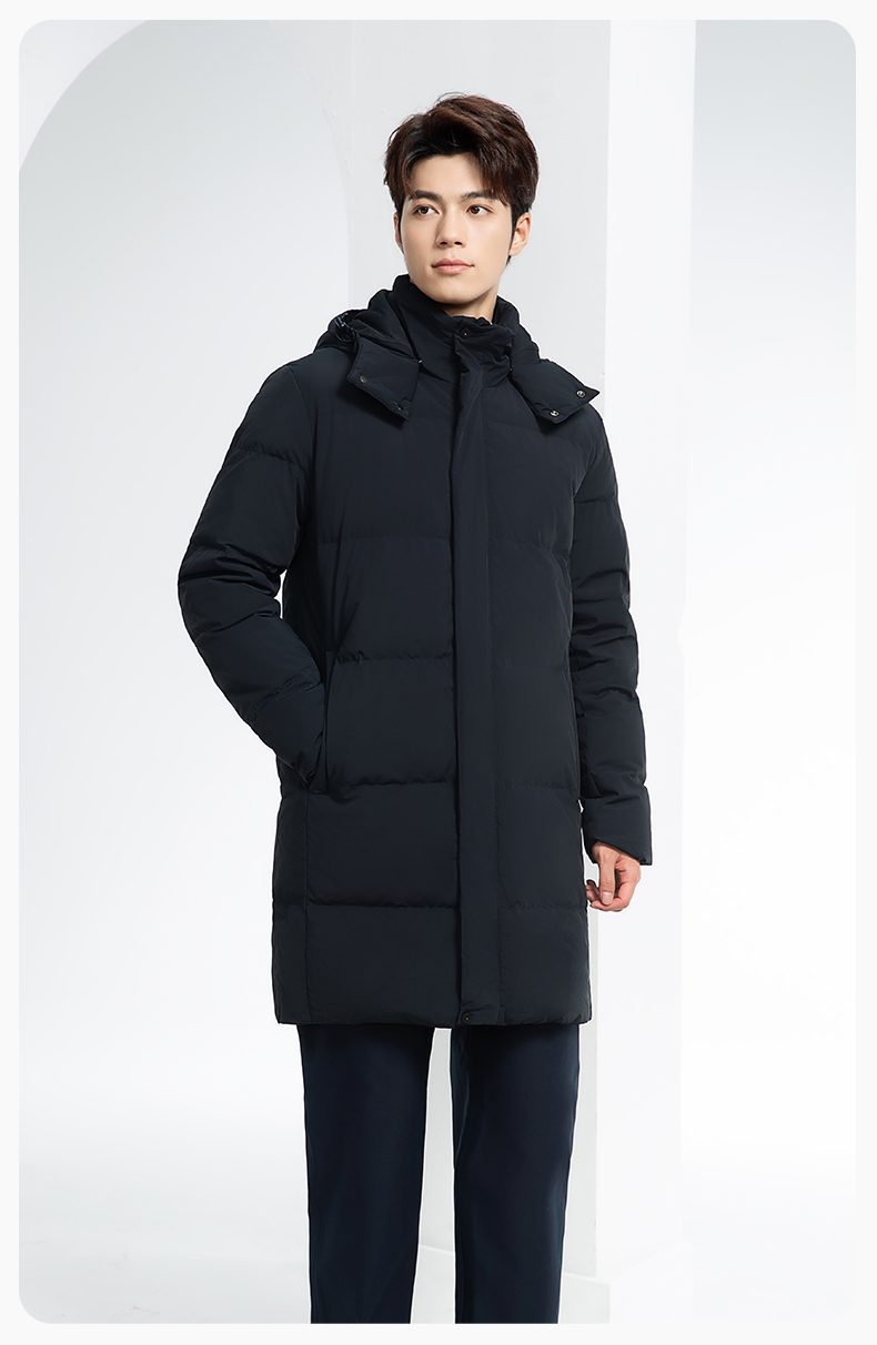 RH-6013 冬季羽絨長款棉衣工作服純色一體棉服工裝男女工廠商超團(tuán)體服定制(圖15)