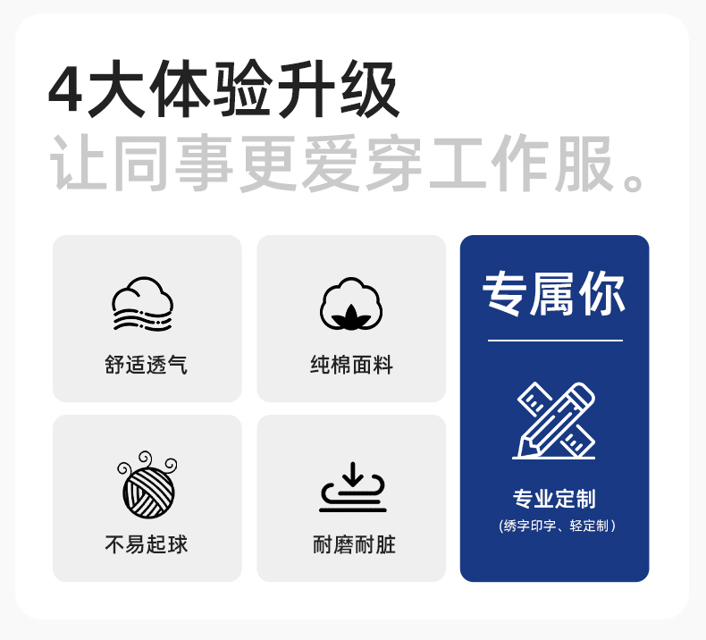 YJ-6902 純棉工作服套裝男印字定制春秋耐磨電力全棉工廠車間工裝勞保廠服(圖2)