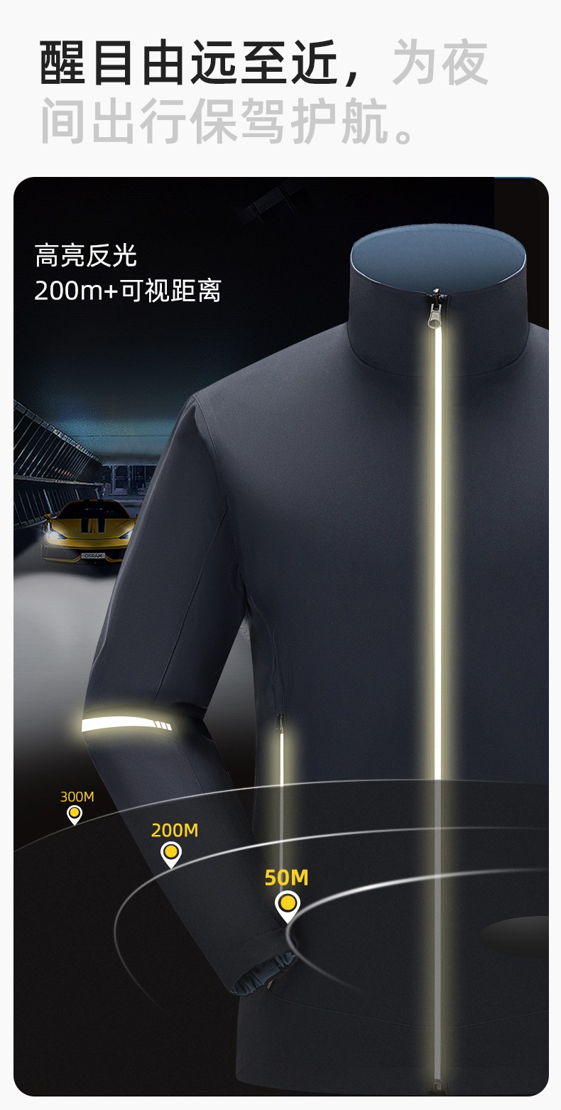 YJ-7001 高端工作服沖鋒衣春秋雙面企業(yè)公司行政商務(wù)高管員工長(zhǎng)袖外套定制(圖5)