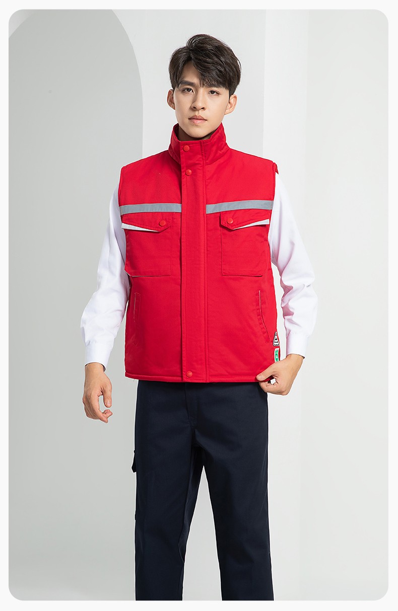 LW-9983  防靜電秋冬工程棉馬甲工裝團(tuán)體廣告志愿者義工馬夾背心工作服定制(圖15)