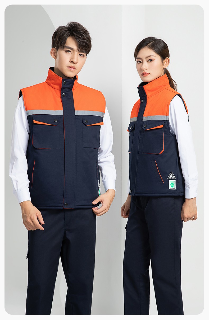 LW-9983  防靜電秋冬工程棉馬甲工裝團(tuán)體廣告志愿者義工馬夾背心工作服定制(圖20)