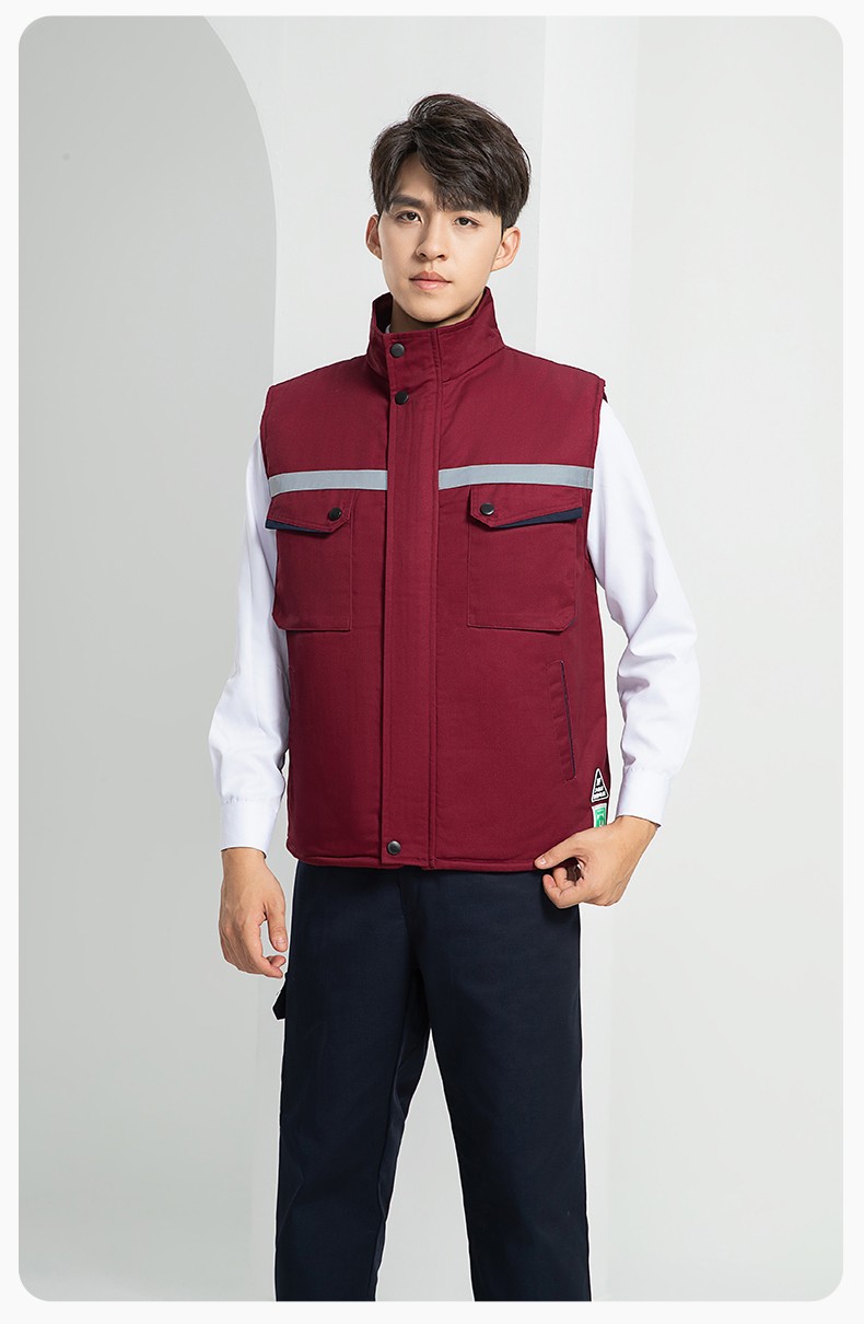 LW-9983  防靜電秋冬工程棉馬甲工裝團(tuán)體廣告志愿者義工馬夾背心工作服定制(圖25)