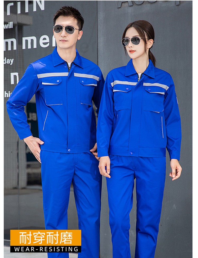 LW-8683F 防靜電工作服套裝男立體兜加油站反光條石油電子化工廠勞保服定制(圖20)