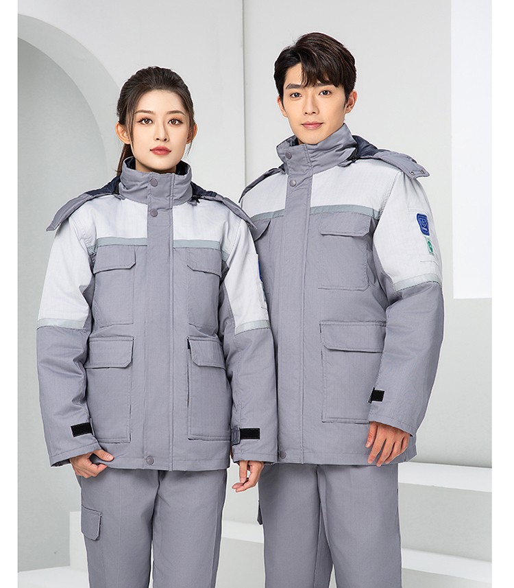 LW-8829 防靜電棉服工作服定制勞保服中長款化工廠車間油氣站工人防寒工裝(圖26)