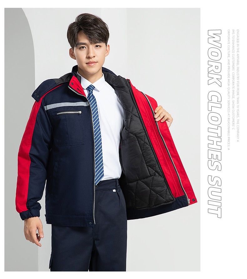 LW-8869 冬季工作服棉服定制工廠車(chē)間戶(hù)外男保溫反光條保暖棉襖棉衣工作服(圖18)