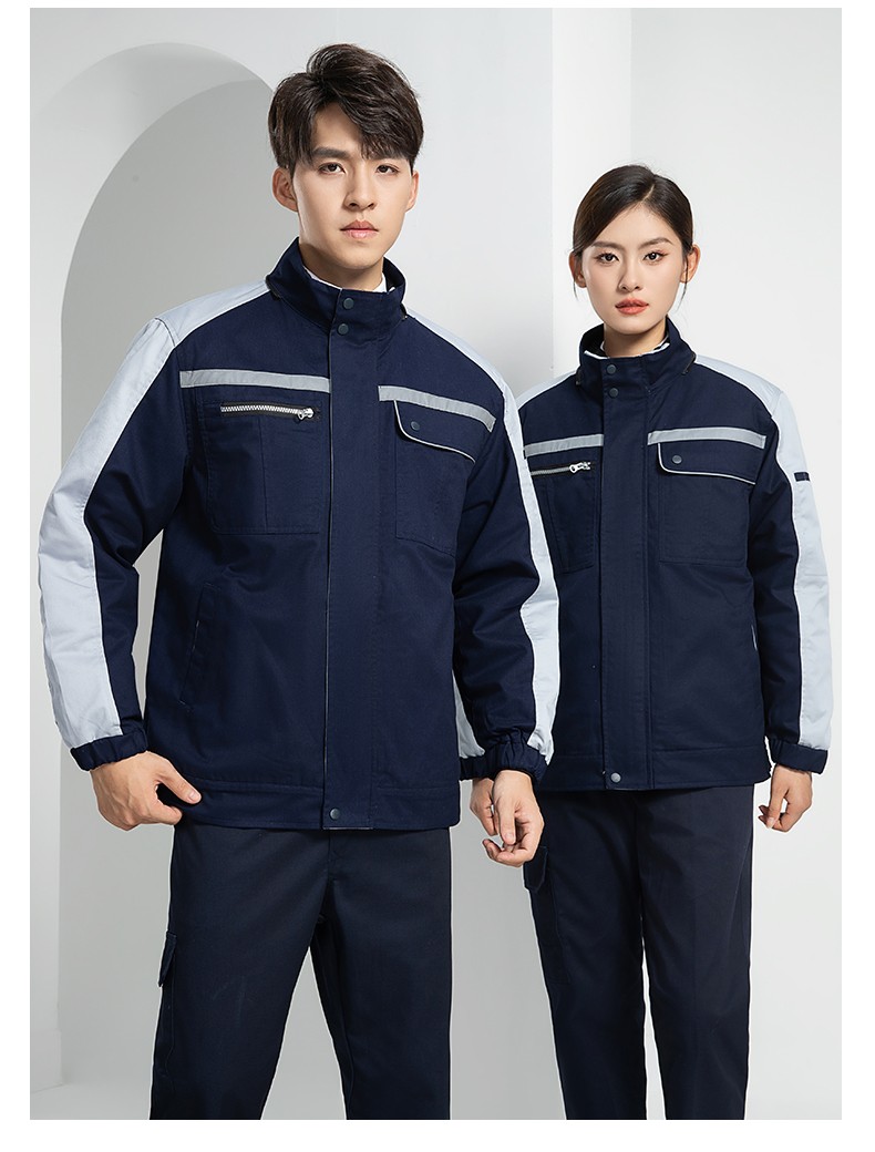 LW-8869Y 冬季羽絨內(nèi)膽工作服棉服定制工廠車間戶外男保溫反光條保暖棉襖棉衣工作服(圖23)