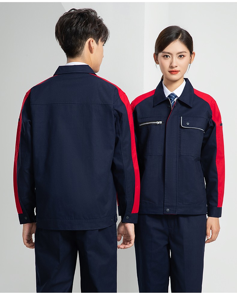 LW-8069 新款春秋工作服套裝定制廠服工衣車間勞保服工程服電工服印制logo(圖20)