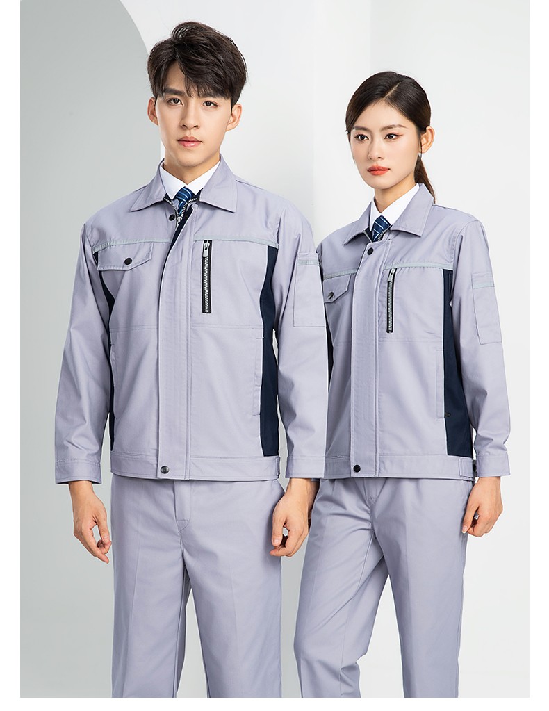 LW-8104 新款時(shí)尚拼色工作服定制帶反光安全工作勞保服套裝工廠車間工程服(圖24)