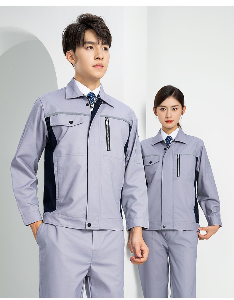 LW-8104 新款時(shí)尚拼色工作服定制帶反光安全工作勞保服套裝工廠車間工程服(圖25)