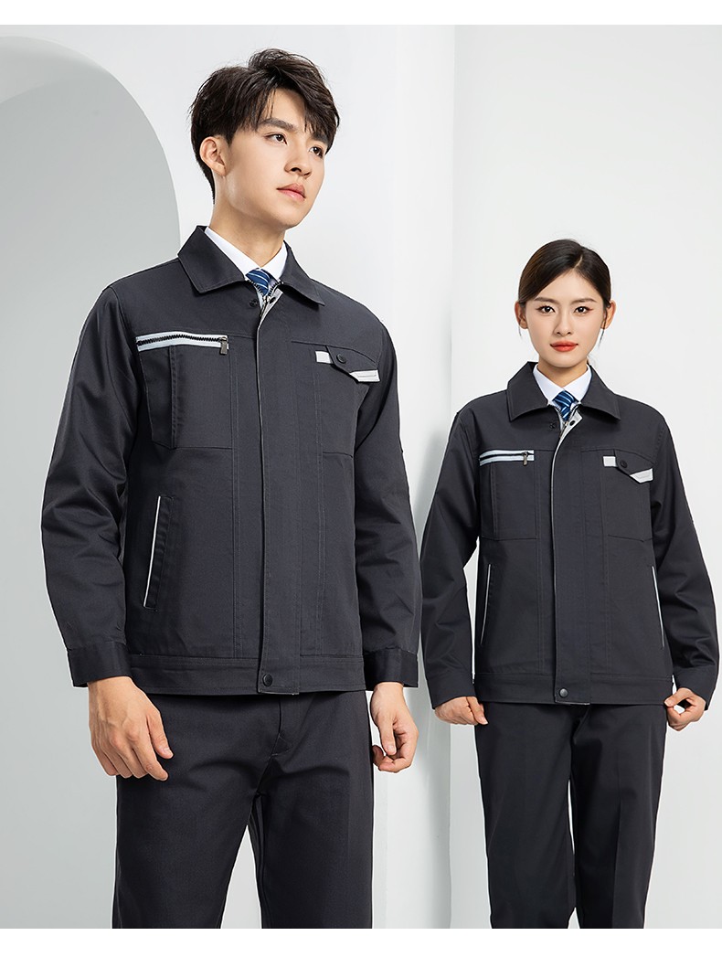 LW-8103S 秋冬雙層加厚高品質(zhì)工作服定制車間企業(yè)廠服時尚立體版型工裝印字(圖19)