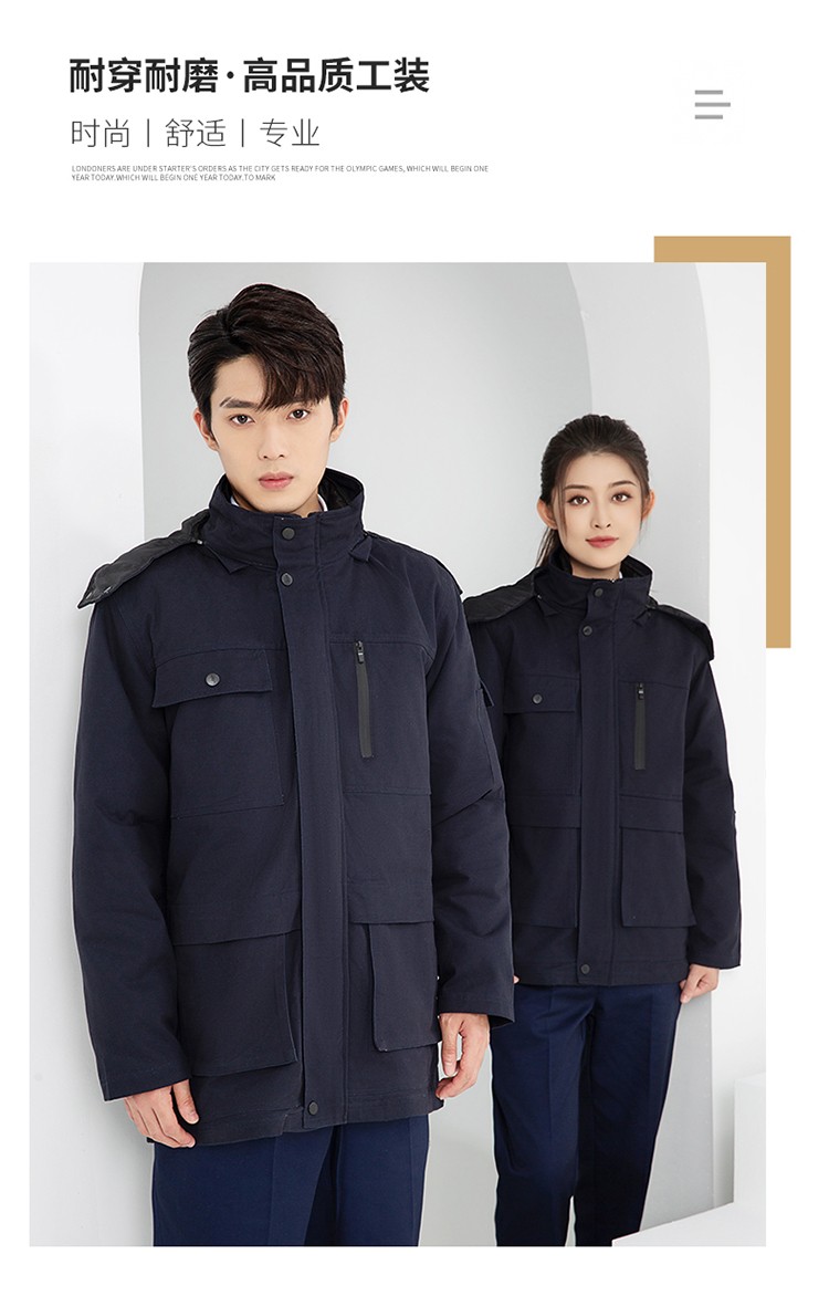 LW-8835 冬季純棉可拆卸工作服棉服定制印字防寒服冷庫(kù)棉工人車(chē)間加厚棉衣(圖17)
