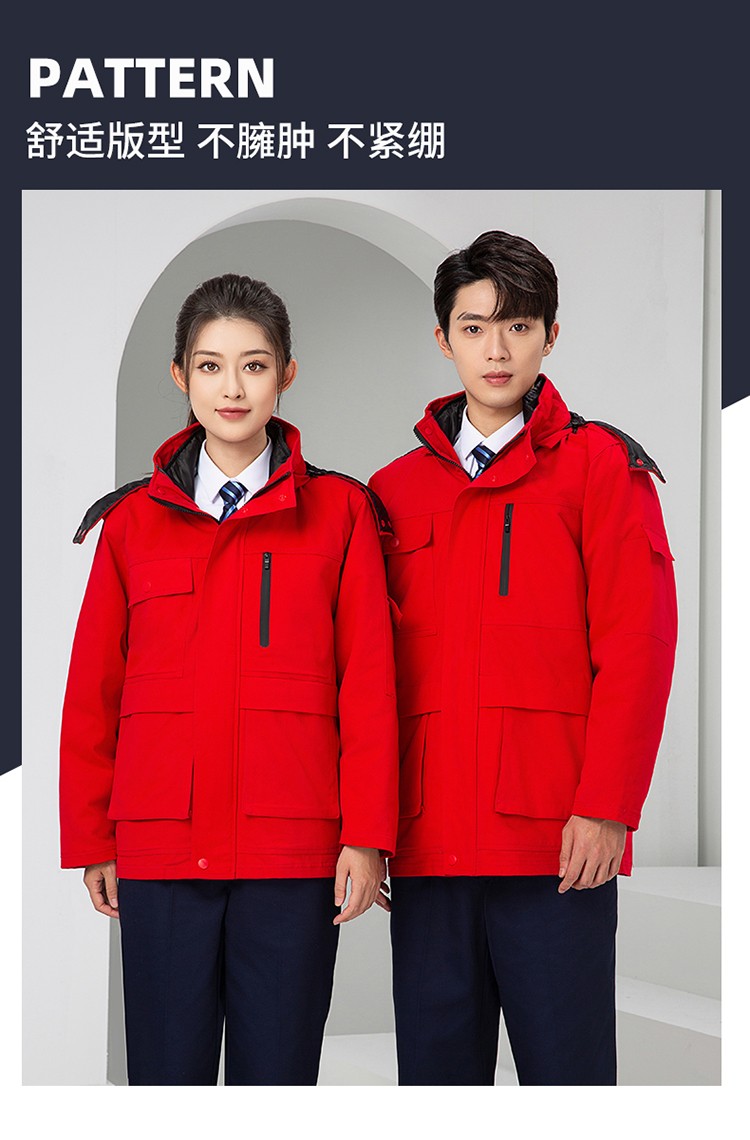 LW-8835 冬季純棉可拆卸工作服棉服定制印字防寒服冷庫(kù)棉工人車(chē)間加厚棉衣(圖20)