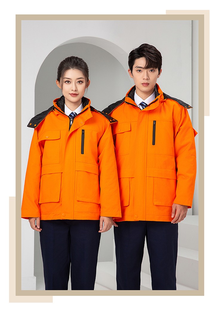 LW-8835 冬季純棉可拆卸工作服棉服定制印字防寒服冷庫(kù)棉工人車(chē)間加厚棉衣(圖22)