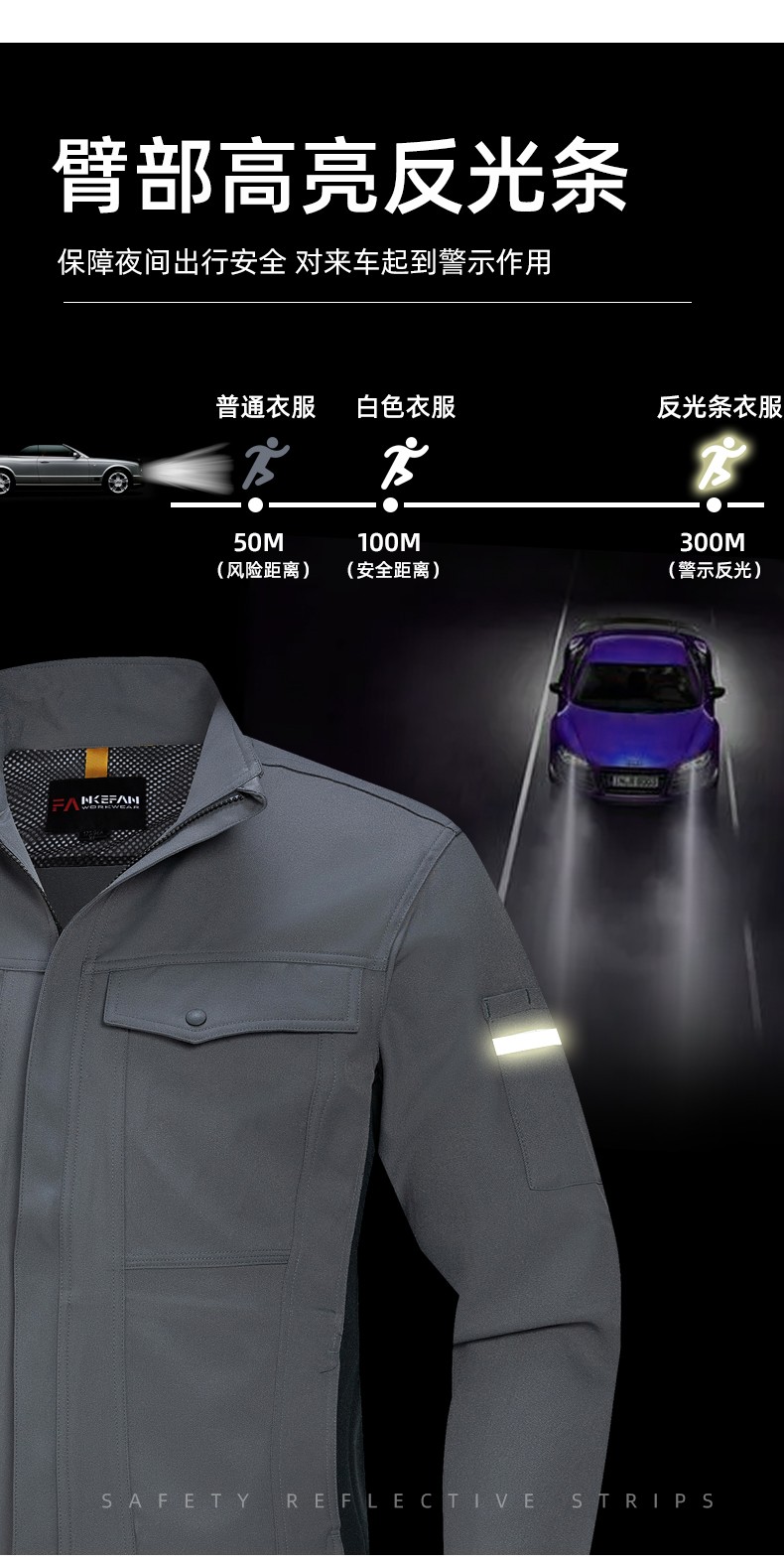 YJ-6509  立領(lǐng)工作服春秋男純色拉鏈款套裝工廠車(chē)間汽修機(jī)修服勞保服定制(圖9)