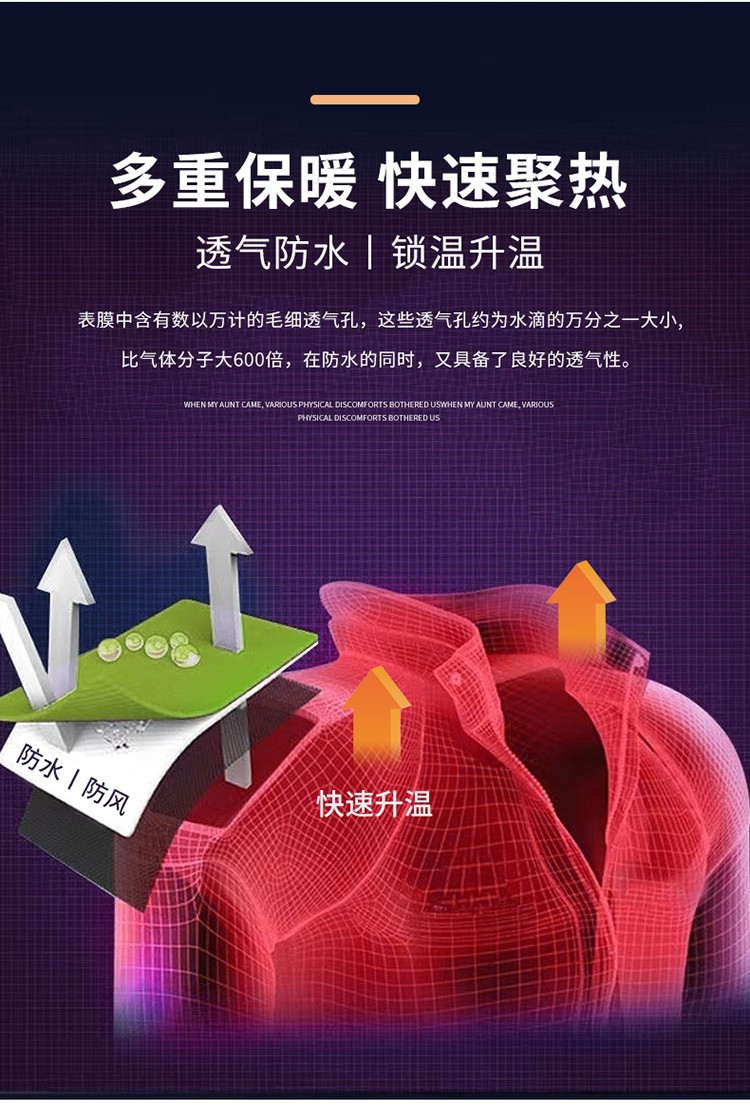 YJ-9809 秋冬季戶外三合一沖鋒衣工作服工作服可拆卸防水防風印字logo工作(圖4)