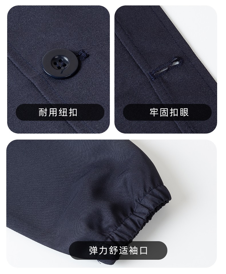 YJ-2302 純色翻領(lǐng)大褂工作服大褂倉(cāng)庫(kù)搬運(yùn)裝卸服飼養(yǎng)員防塵罩衣食品廠服(圖11)