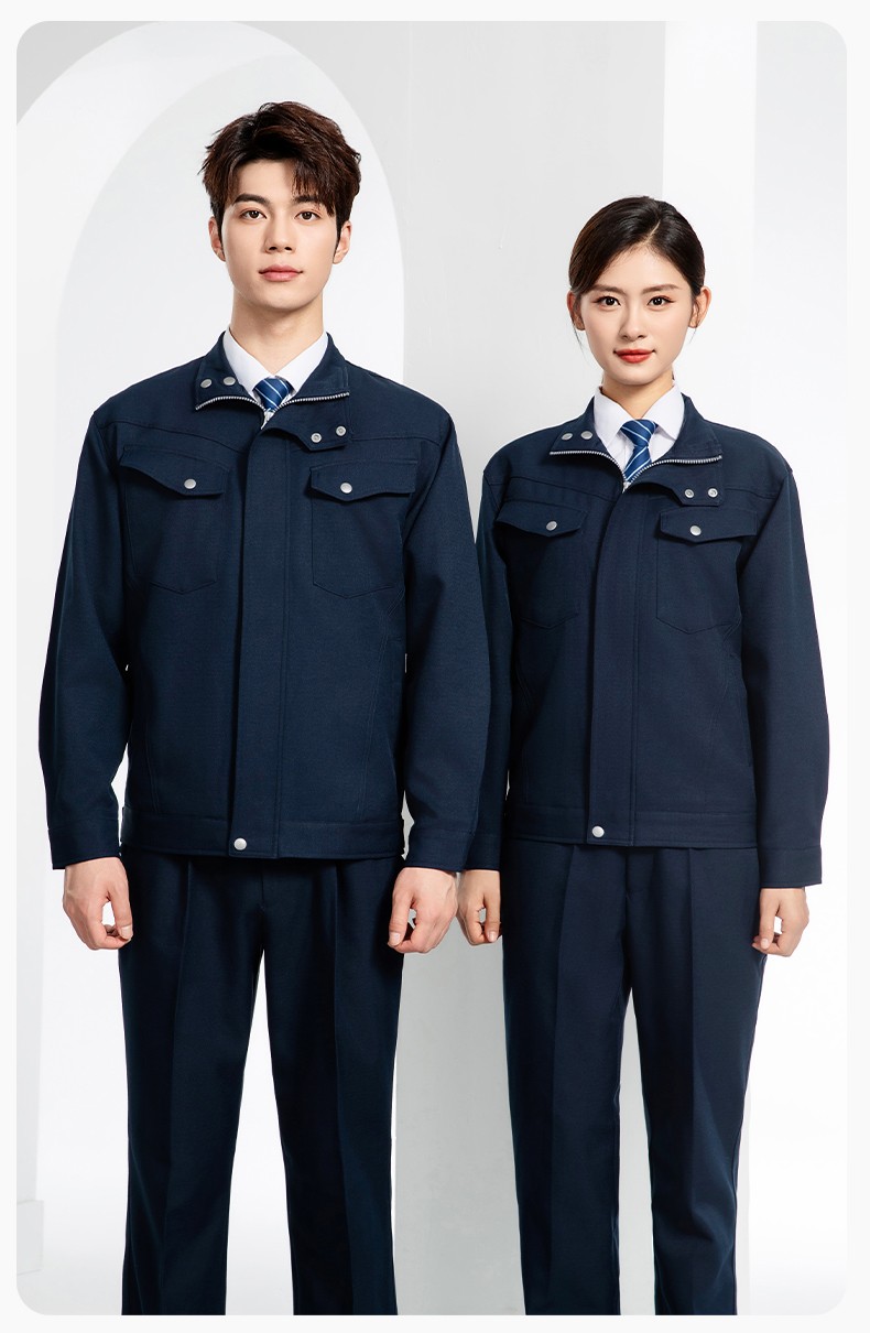 LJ-680011 秋冬高端工作服套裝男防靜電電工工程師電力工廠勞保工服上衣印字(圖13)